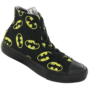 Converse Boys' Chuck Taylor Batman High Top Sneaker Black 2 M US