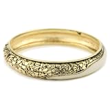 Belle Noel 14k Yellow-Plated Nugget Bangle Bra