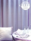 RIDEAU A PATTES 140x250 cm ROMANCE LILAS Jacquard Fil Teint