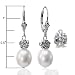 Isabella Rose 9-10mm Pearl Drop Silver Earrings, White