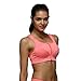 SUNVP Women's Seamless Yoga Sports Front Zipped Bra