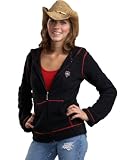 NCAA University of New Mexico Kashwere U Full-Zip Hoodie (Black/Red, Large/8-10)