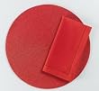 TAG Round Woven Red Placemat