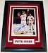 Pete Rose Autographed Record Breaking 8x10 Cincinnati Reds Photo ~ CUSTOM FRAMED Image