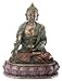 Medicine Buddha - Healer Statue Tibetan Buddhism Antique Bronze Finish with Hand-painted Color Accents Standard
