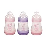 Sassy Baby's Mam 5 oz Bottle for Girl, 3-Pack by Sassy