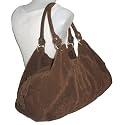Large Faux Suede Urban Hobo Handbag