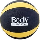 Body Sport Medicine Balls - 8lb Medicine Ball Black/yellow in color