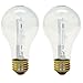 GE 78798-12 Halogen Crystal Clear A19 Bulb, 72-Watt, 2-Pack