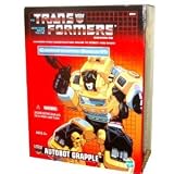 41AiBgG%2BypL. SL160    	 Transformers Year 2003 Commemorative Series VI Generation 1 Re Issue 5 Inch Tall Robot Action Figure   Autobot GRAPPLE with Arc Welder Rifle, 3 Rockets and 2 Fists (Vehicle Mode : Construction Crane)