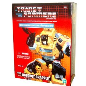 - 	 Transformers Year 2003 Commemorative Series VI Generation 1 Re-Issue 5 Inch Tall Robot Action Figure - Autobot GRAPPLE with Arc Welder Rifle, 3 Rockets and 2 Fists (Vehicle Mode : Construction Crane)