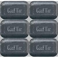 Coal Tar Soap Bar SIX BARS UNWRAPPED Brand: SoapWorks