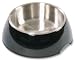 Petmate Pet Bowl with Stainless Steel Eating Surface, Small, Black