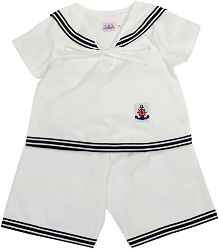 Nautical Navy Outfits (Medium - 3 to 4 years, White - Shorts)