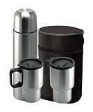 from Redwood Leisure 3pc Stainless Steel Flask Set with Carrying Case Model VF105