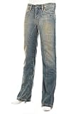 NEW MEN ANTIK DENIM LOWRISE BOOTCUT STUDED POCKET JEANS IN VINTAGE BLUE
