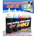CIS Refill Kit with 6 Colors UV(Ultra Violet) resistant Ink for Epson Stylus Photo R260 R280 R380 RX580 RX595 RX680 and Artisan 50 Continuous Ink System (Related Cartridge # : T078120, T078220, T078320, T078420, T078520, T078620)