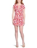 BCBGMAXAZRIA  Womens Printed Jersey Shirt DressBegonia ComboSmall