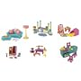 Dora the Explorer Talking Dollhouse Multi Pack Furniture Set - Playroom, Bedroom, Living Room, Kitchen, Bathroom and Pet Set (Packaged in White Box - See Picture)