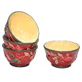 Tuscan Christmas Ice Cream Bowl Set of 4 - 6"