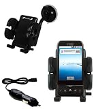 HTC Dream Flexible Auto Windshield Holder with Car Charger - Uses Gomadic TipExchange