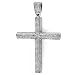 Mens White CZ Cubic Zirconia Micro Pave Platinum Plated Hip Hop Religious Cross Pendant (4 inch x 2.5 inch)