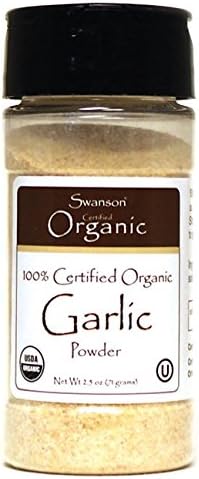 100% Certified Organic Garlic Powder 2.5 oz (71 grams) Pwdr