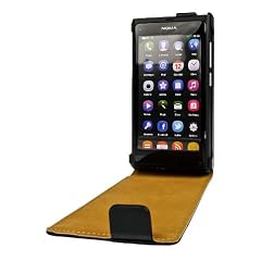 XXL ABVERKAUF Avanto Ledertasche Flip Case Tasche Etui SMOOTH f�r Nokia N9 - schwarz