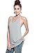 Alexander + David Womens Basic Fitted Tank Top - Long Round Scoop Neck Blouse