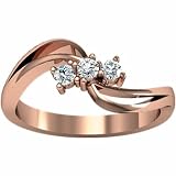 14K Rose Gold Diamond Ring - 0.15 Ct.