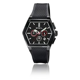 Breil Men's Chronograph Watch TW0652 With Black Dial And Polyurethane Strap