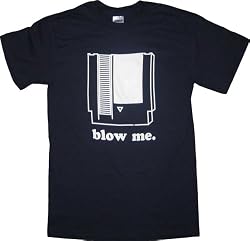 Nintendo Blow Me Game t-shirt Navy