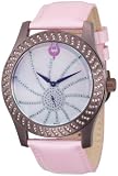 Brillier Women's 03-72327-12 Kalypso Plum-Plated Pink Leather Watch