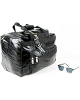 Goson&reg; Genuine Patchwork Leather Luggage Duffel tote Bag