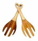 Island Bamboo SC9 9-Inch Claw Salad and Pasta Servers