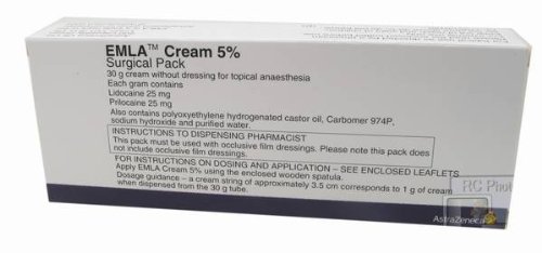 EMLA 5% CREAM 30G SURGICAL PACK -- TOPICAL ANESTHETIC [LIDOCAINE + PRILOCAINE] - 30G
