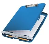 Officemate  Slim Clipboard Storage Box, Translucent Blue (83304)
