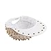 OFTEN® Hedgehog Punk Studded Baseball Hip-hop Hat Spike Rivet Spiky Stud Cap,White/Gold,Free Size