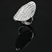 Silvertone Pave Style CZ Knuckle Fashion Ring