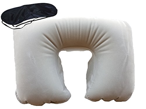 Travel Pillow & Sleep Mask Pack - Rest with Ease on Long Car Trips, Plane Rides or Even Relaxing at Home