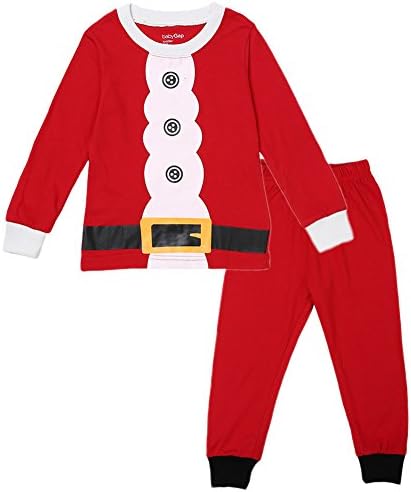 MowMee Toddler Kid Boys Girls Christmas pajama T shirt+long pants (4Y, B-Belt)