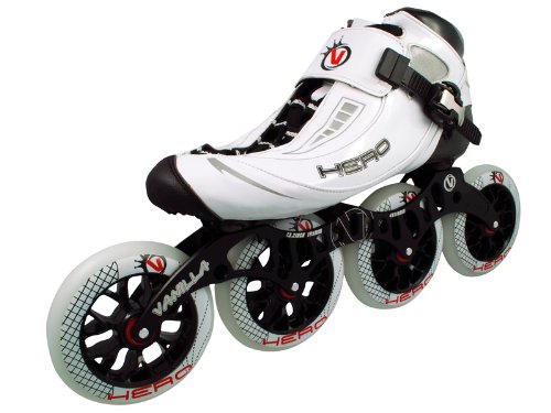 Vanilla Hero White Boots with White Wheels with Black Hubs Mens Boys Ladies Womens Girls Kids Childrens Youth Speed Inline Skates Reviews