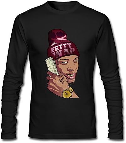 Men's Fetty Wap Spaceship Willie Maxwell II T-Shirts Black Long-Sleeve