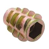1/4-20 Int. Thd., .787 Lg., Flushed, E-Z Lok Hex Drive Knife Thread Inserts for Wood (1 Each)
