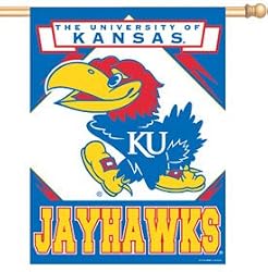 Kansas Jayhawks 27"x37" Banner - College Athletics Sports Merchandise