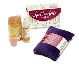 Spa Comforts Relax to the Max Gift Set, Citrus Scent with Blue Affirmation Print Hug