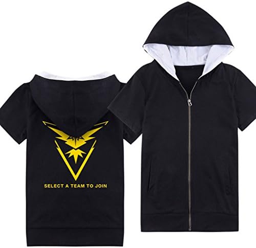 Unisex men women Hooded shirt Team Valor Team Instinct Team Mystic fashion style YELLOW-L