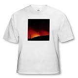 VWPics Volcanoes - A man (MR) gets a close look at lava flowing into the Pacific Ocean, Volcanos National Park, Hawaii - T-Shirts