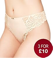 High Rise Floral Lace Thong