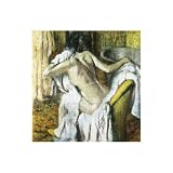 After the Bath, Woman drying herself Beautiful MUSEUM WRAP CANVAS Print with Added... by Library Images